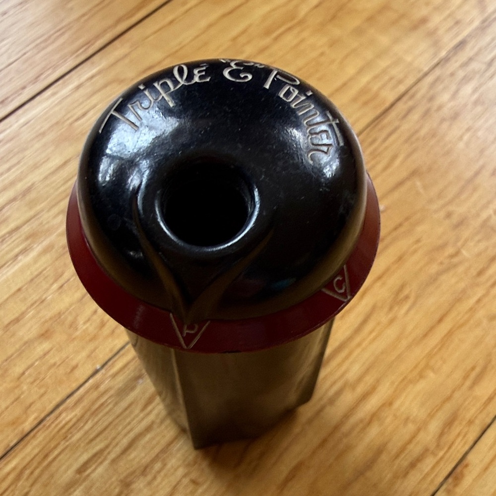 Bakelite Triple “E” Pointer Vintage Black & Maroon 4-way Pencil Sharpener - Picture 2 of 11